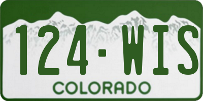 CO license plate 124WIS