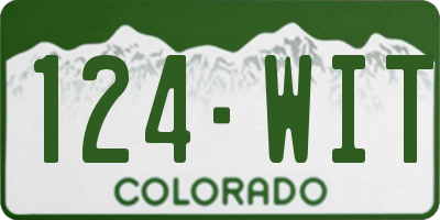CO license plate 124WIT