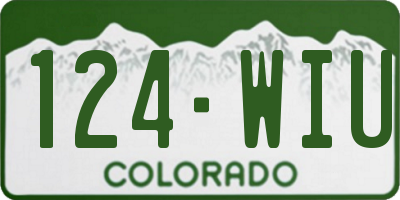 CO license plate 124WIU