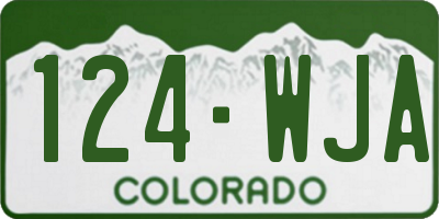 CO license plate 124WJA