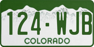 CO license plate 124WJB