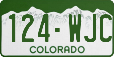 CO license plate 124WJC