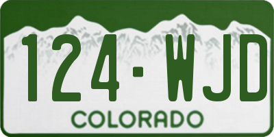CO license plate 124WJD