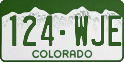 CO license plate 124WJE