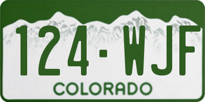 CO license plate 124WJF