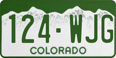 CO license plate 124WJG