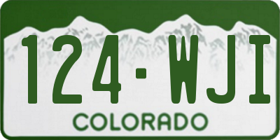 CO license plate 124WJI