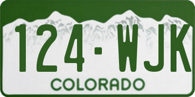 CO license plate 124WJK