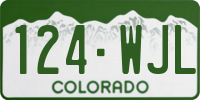 CO license plate 124WJL