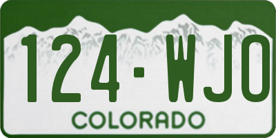 CO license plate 124WJO