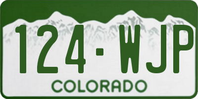 CO license plate 124WJP