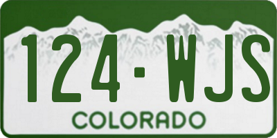 CO license plate 124WJS