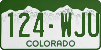 CO license plate 124WJU