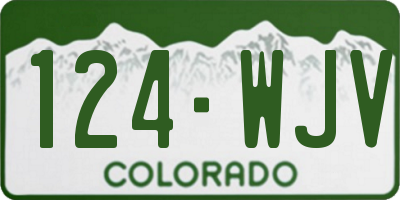 CO license plate 124WJV