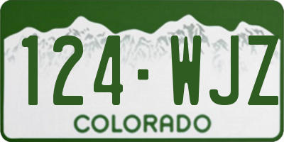 CO license plate 124WJZ