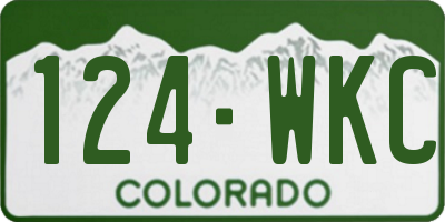 CO license plate 124WKC