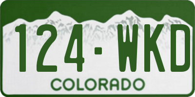 CO license plate 124WKD