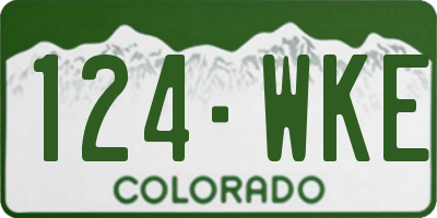 CO license plate 124WKE