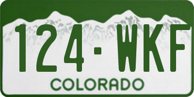 CO license plate 124WKF
