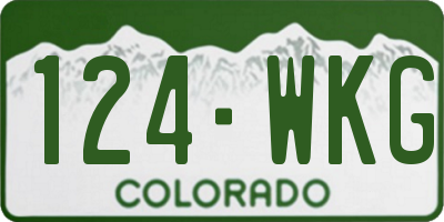 CO license plate 124WKG