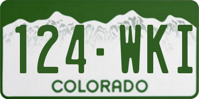 CO license plate 124WKI