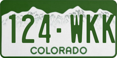 CO license plate 124WKK