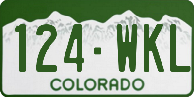 CO license plate 124WKL