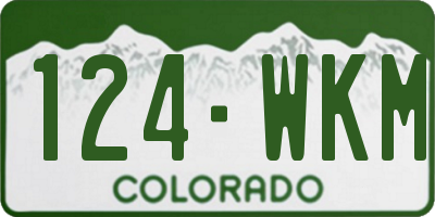 CO license plate 124WKM
