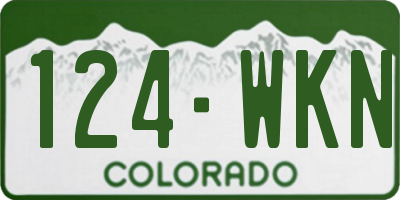 CO license plate 124WKN
