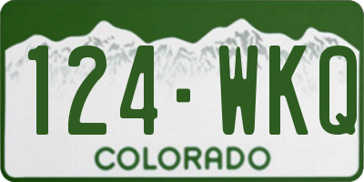 CO license plate 124WKQ