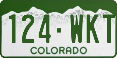 CO license plate 124WKT