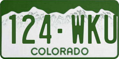 CO license plate 124WKU