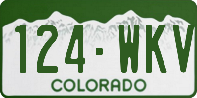 CO license plate 124WKV