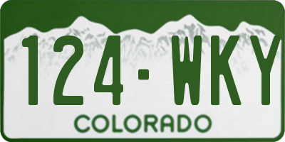 CO license plate 124WKY