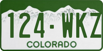 CO license plate 124WKZ