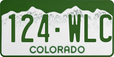 CO license plate 124WLC