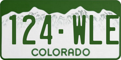 CO license plate 124WLE