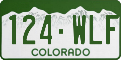 CO license plate 124WLF