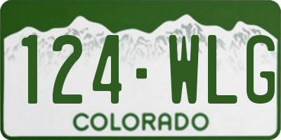 CO license plate 124WLG