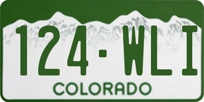 CO license plate 124WLI