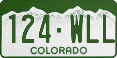 CO license plate 124WLL