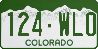 CO license plate 124WLO