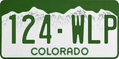 CO license plate 124WLP