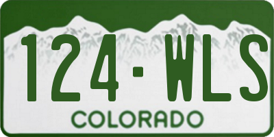 CO license plate 124WLS