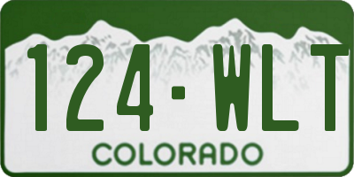 CO license plate 124WLT