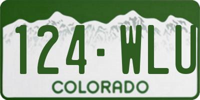 CO license plate 124WLU