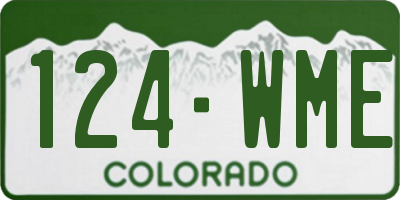 CO license plate 124WME