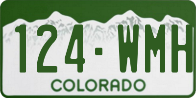 CO license plate 124WMH