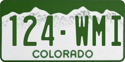 CO license plate 124WMI