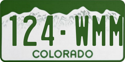 CO license plate 124WMM